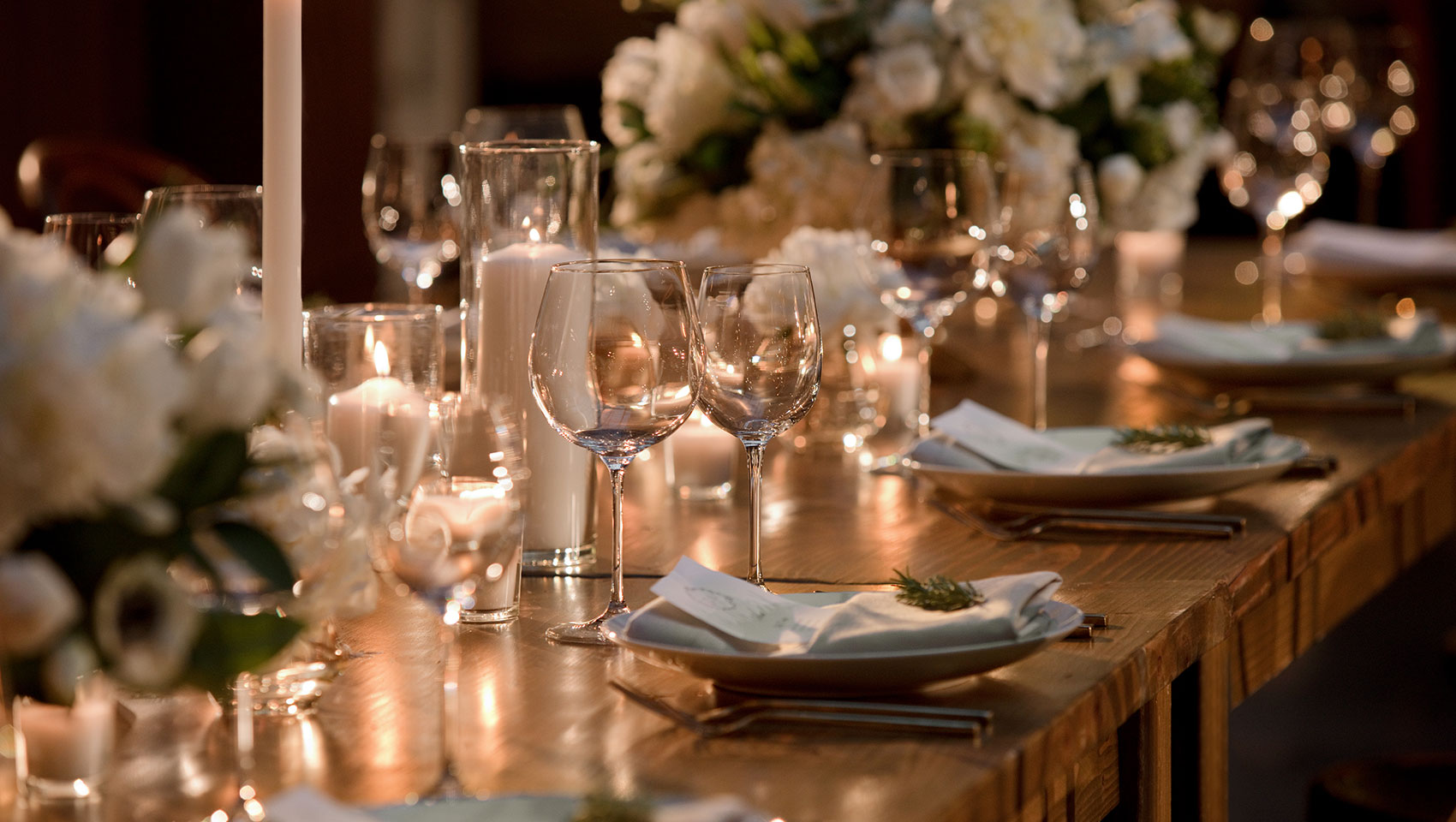 wedding table setup