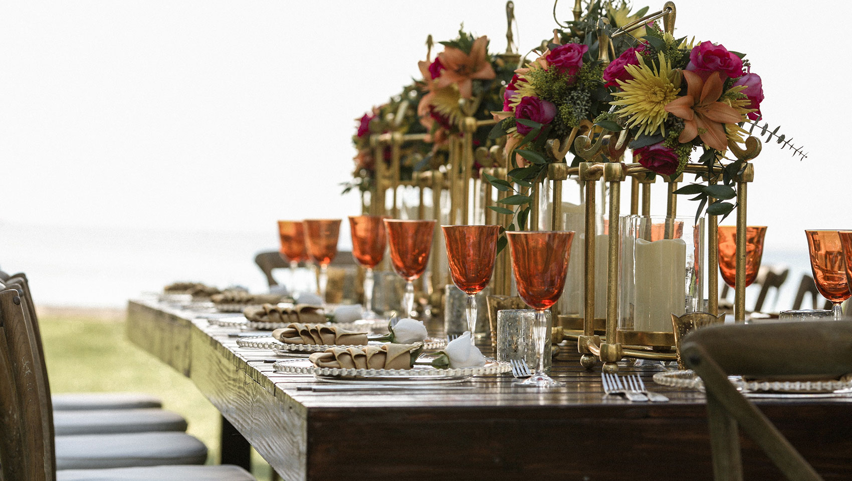 wedding table setup