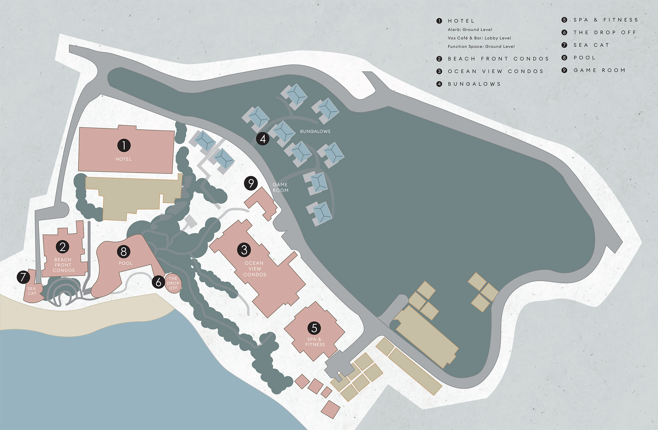 Illustrated Map of the Grand Roatan Resort